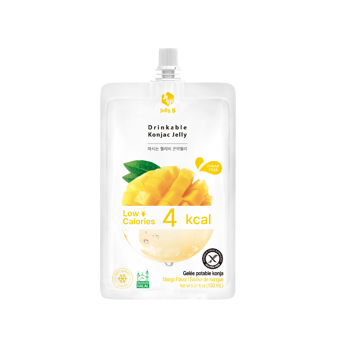 Jelly.B Drinkable Konjac Jelly Mango 150 ml